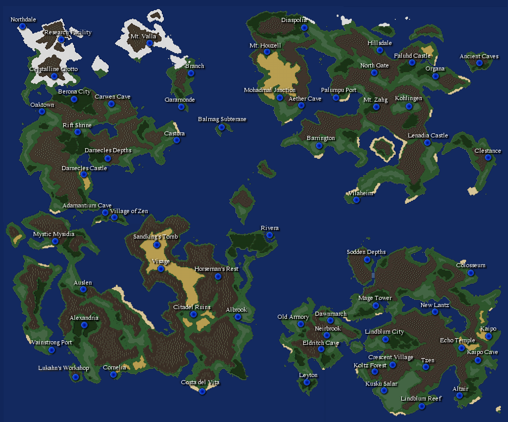 FF1 NES World Map. 
