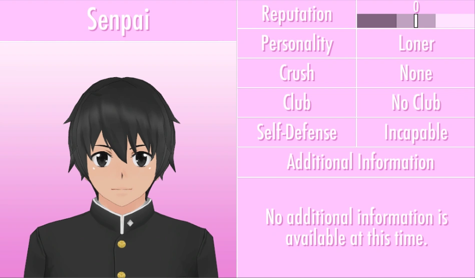 Image 612016 Senpai Profile.png Yandere Simulator Wiki FANDOM